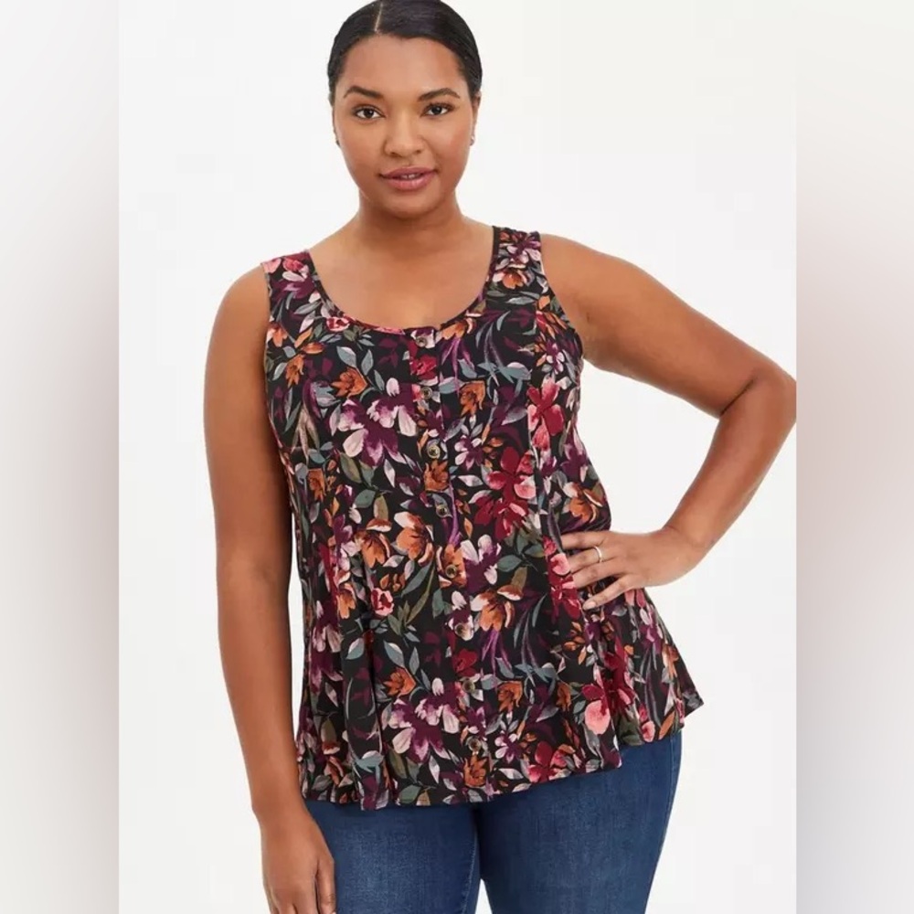 Torrid Fit And Flare Rayon Slub Women’s Tank size 5